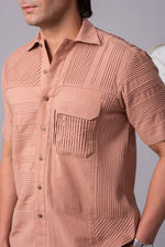 Load image into Gallery viewer, Patched maze cotton shirt