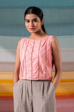 Load image into Gallery viewer, Rosette highly detailed crop with bead and handwork additions