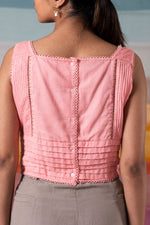 Load image into Gallery viewer, Rosette highly detailed crop with bead and handwork additions