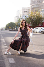 Load image into Gallery viewer, Charcoal Paradise Midi Dress