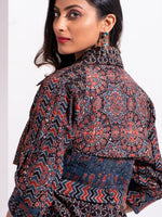 Load image into Gallery viewer, Enigmatic Multiprint Long overcoat