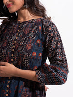 Load image into Gallery viewer, Virtuoso Azure Buttoned Tunic