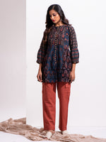 Load image into Gallery viewer, Virtuoso Azure Buttoned Tunic