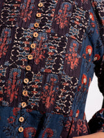 Load image into Gallery viewer, Virtuoso Azure Buttoned Tunic