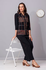 Load image into Gallery viewer, Checkered Mosaic cotton shirt