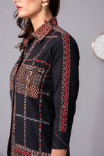 Load image into Gallery viewer, Checkered Mosaic cotton shirt