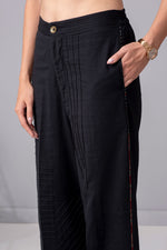 Load image into Gallery viewer, Laid-Black Luxe cotton flex pants