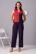 Load image into Gallery viewer, Lively Soirée Color Clash Crop top