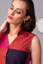 Load image into Gallery viewer, Lively Soirée Color Clash Crop top