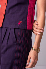 Load image into Gallery viewer, Lively Soirée Color Clash Crop top