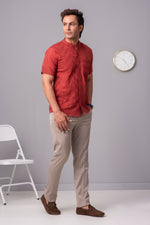 Load image into Gallery viewer, Henry Burnt orange visual harmony shirt