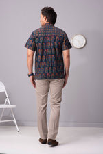 Load image into Gallery viewer, Vagabond-Cosmic Indigo hidden harmony patched Shirt