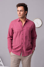 Load image into Gallery viewer, Symphonic dreamscape of tucks cotton shirt