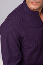 Load image into Gallery viewer, Patricio Phantom Purple Cotton Shirt