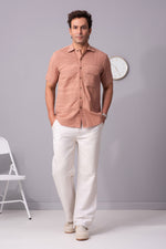 Load image into Gallery viewer, Patched maze cotton shirt