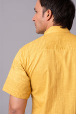 Load image into Gallery viewer, Akio Dandelion pattern fusion cotton slub shirt