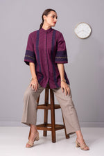 Load image into Gallery viewer, Purple mirage detailed tunic