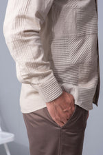 Load image into Gallery viewer, Beige Pattern parade cotton shirt