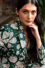 Load image into Gallery viewer, The Emerald Bagh Block-Print Short Coat