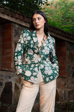 Load image into Gallery viewer, The Emerald Bagh Block-Print Short Coat