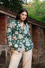 Load image into Gallery viewer, The Emerald Bagh Block-Print Short Coat