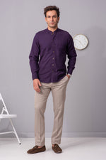 Load image into Gallery viewer, Patricio Phantom Purple Cotton Shirt
