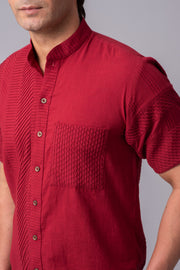 Cherry Bomb pattern patch shirt