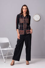 Load image into Gallery viewer, Checkered Mosaic cotton shirt
