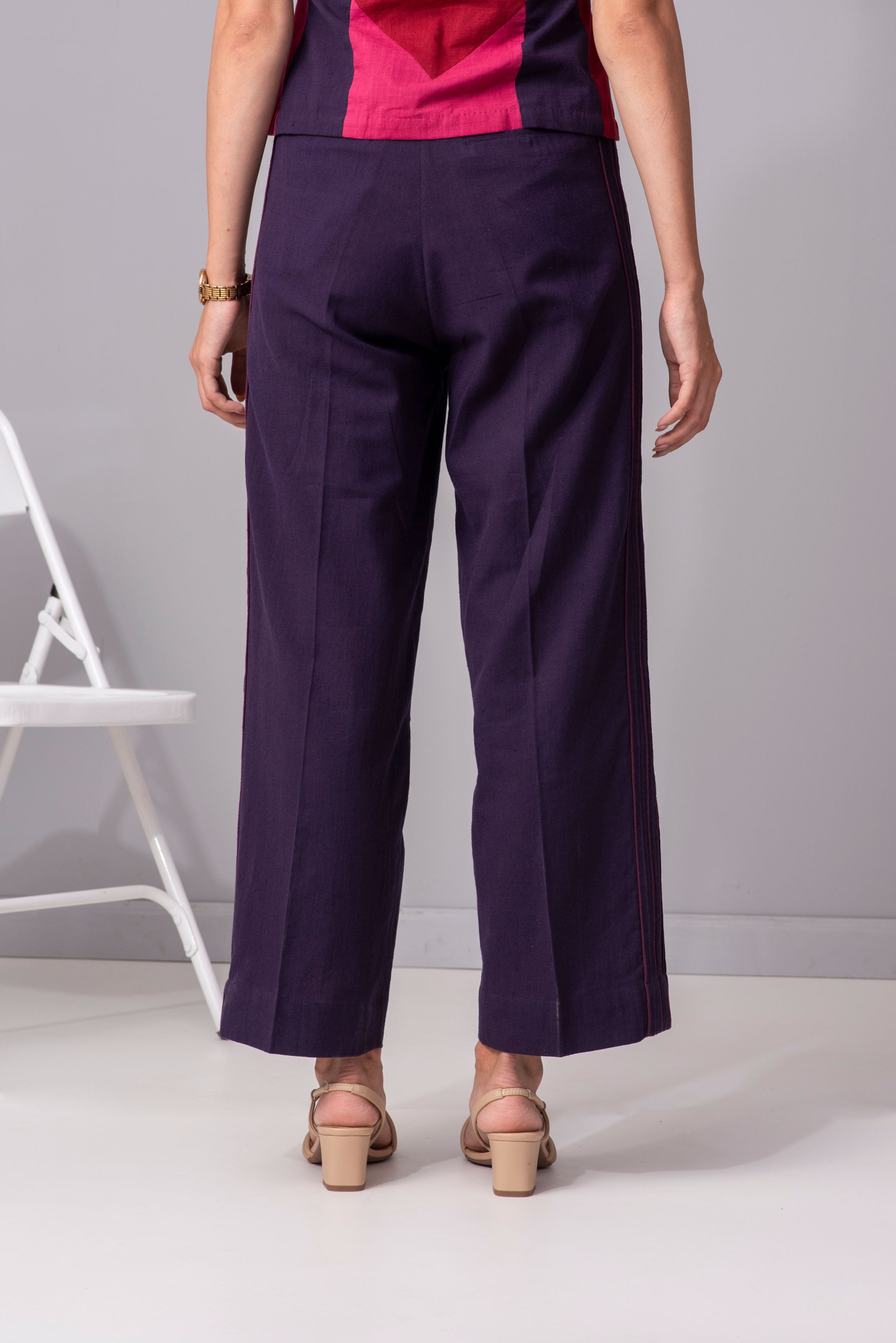 Jubilant amethyst cotton straight pant