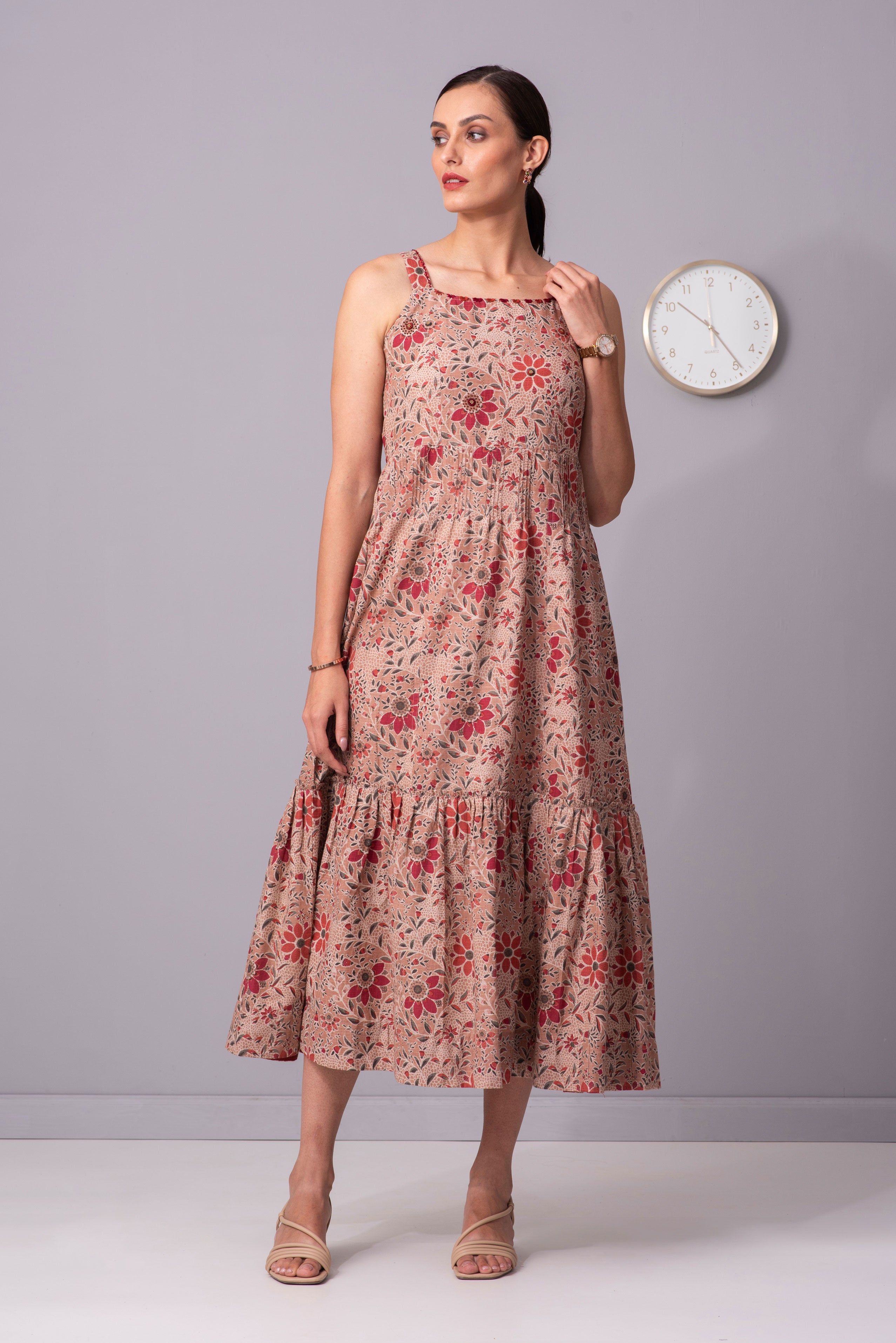 Ayumi Roseate printed long dress