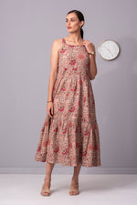 Load image into Gallery viewer, Ayumi Roseate printed long dress
