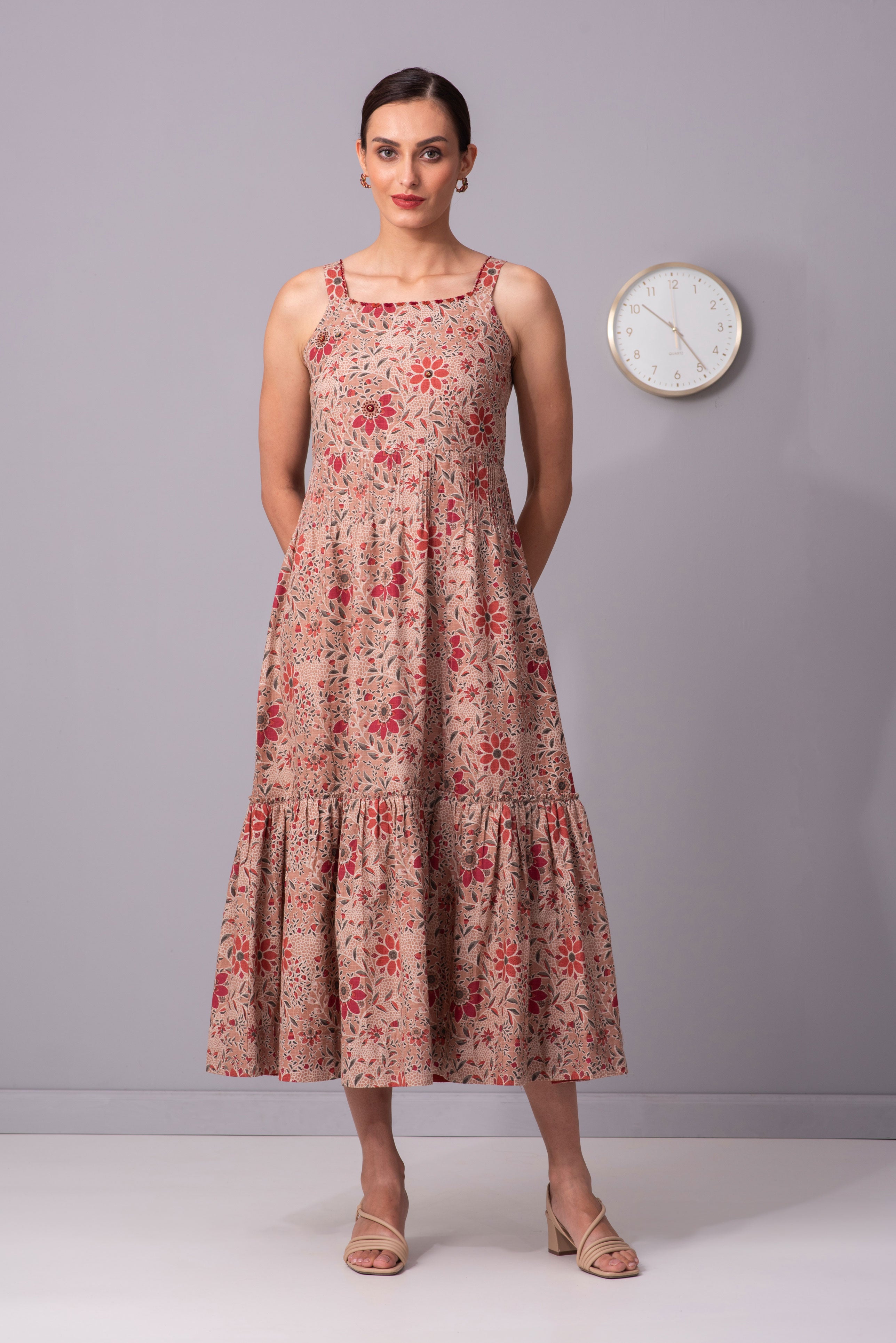 Ayumi Roseate printed long dress