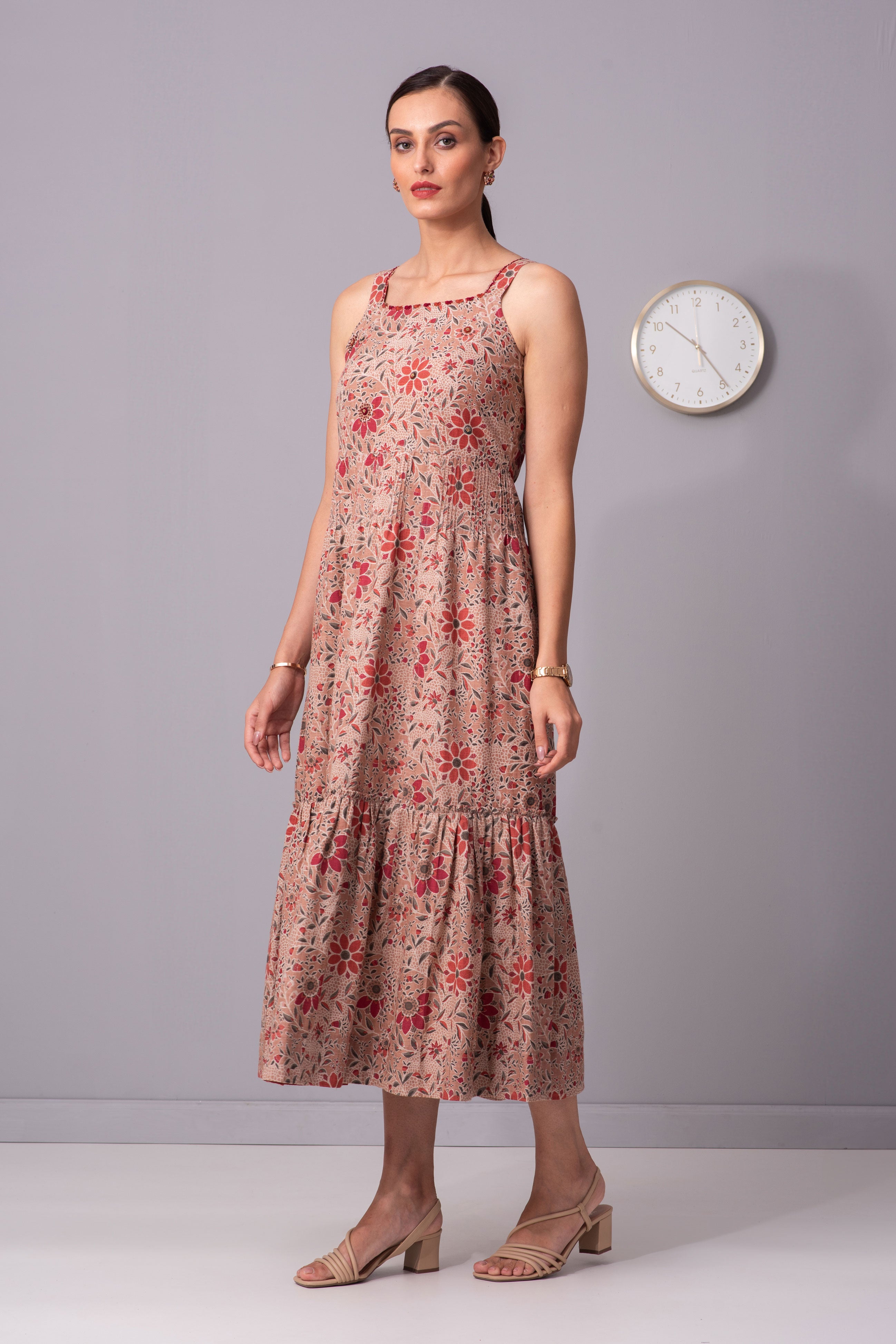 Ayumi Roseate printed long dress