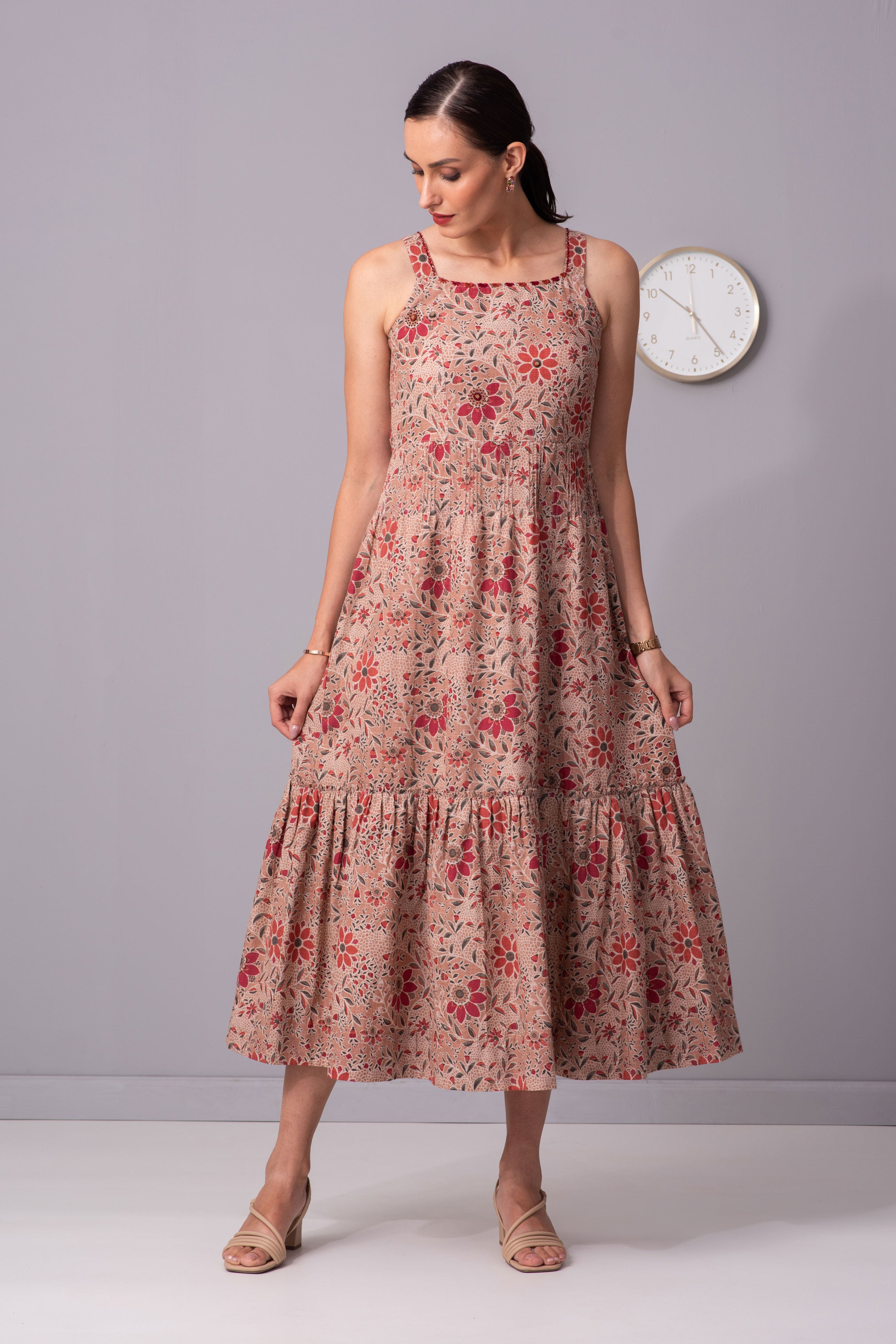 Ayumi Roseate printed long dress