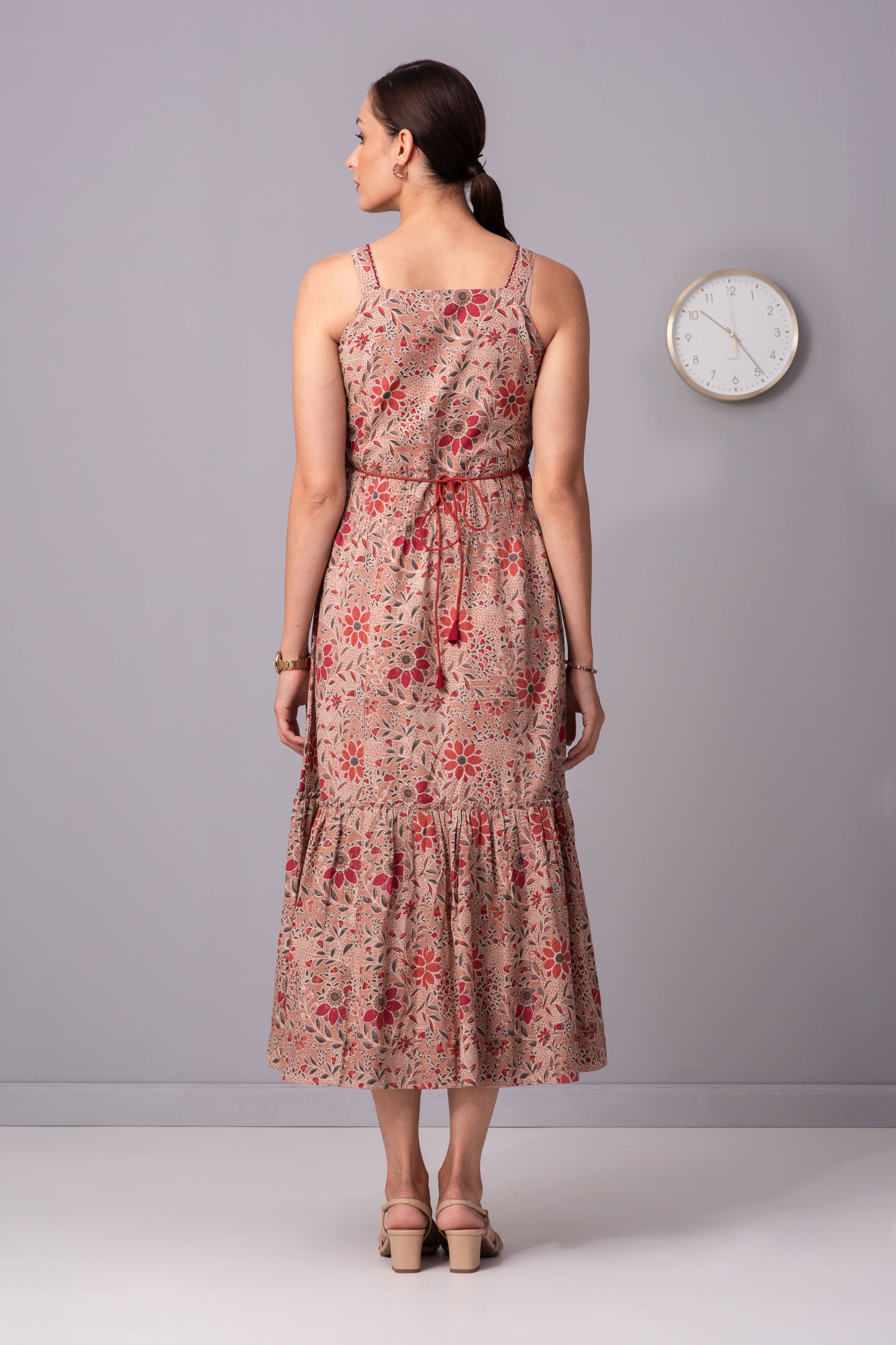 Ayumi Roseate printed long dress