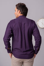 Load image into Gallery viewer, Patricio Phantom Purple Cotton Shirt
