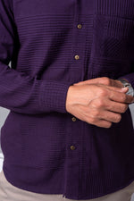 Load image into Gallery viewer, Patricio Phantom Purple Cotton Shirt
