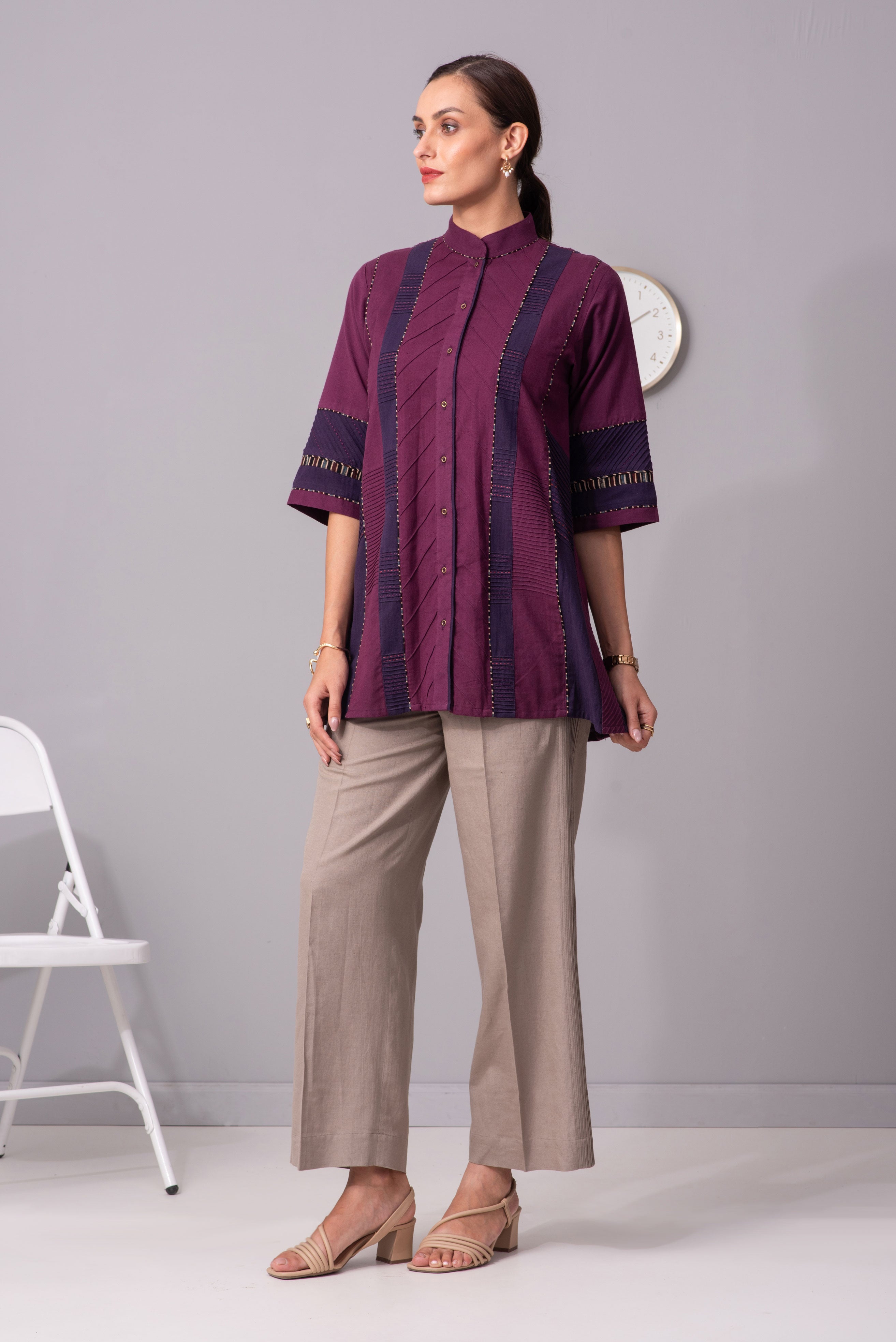 Purple mirage detailed tunic