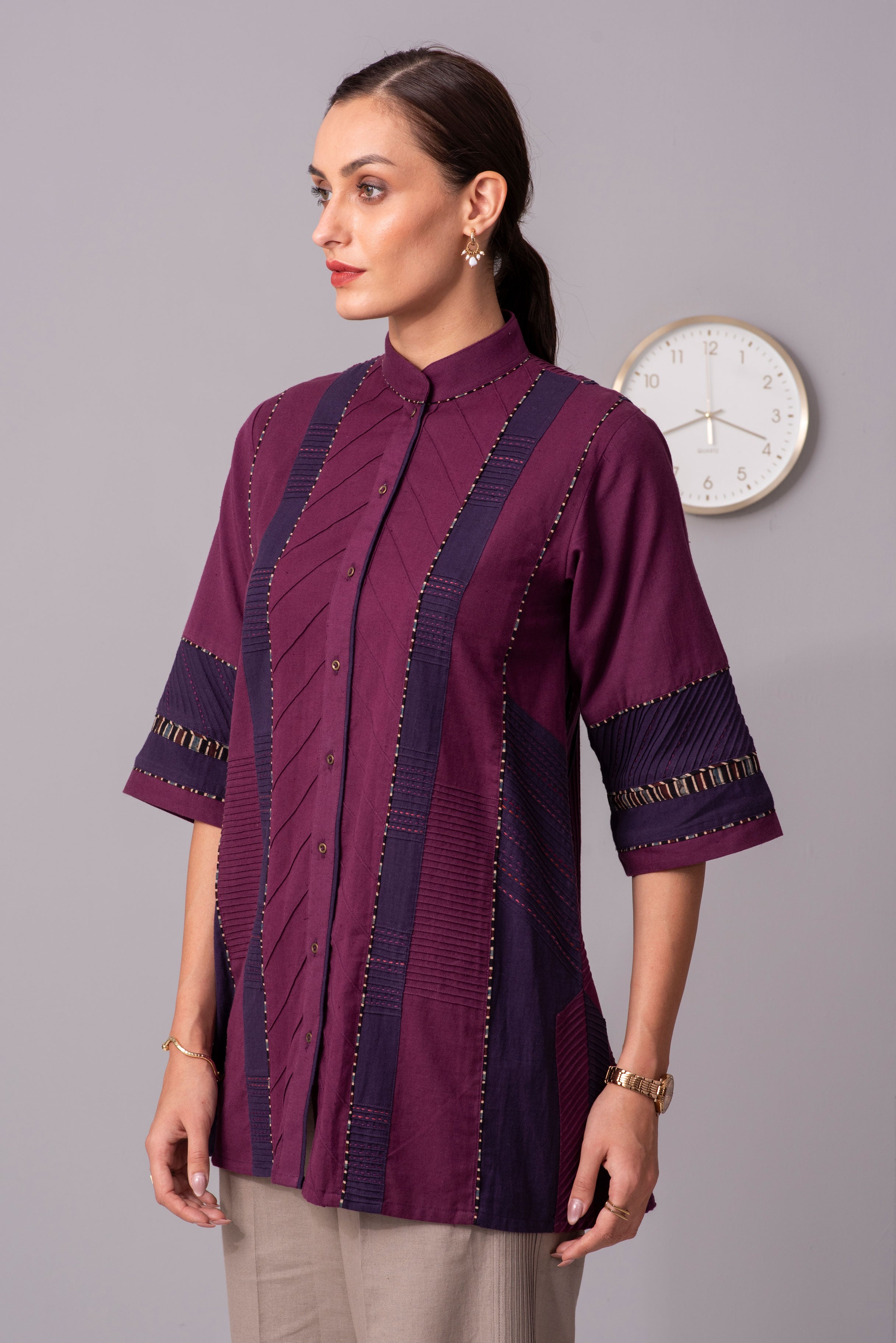 Purple mirage detailed tunic