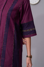 Load image into Gallery viewer, Purple mirage detailed tunic
