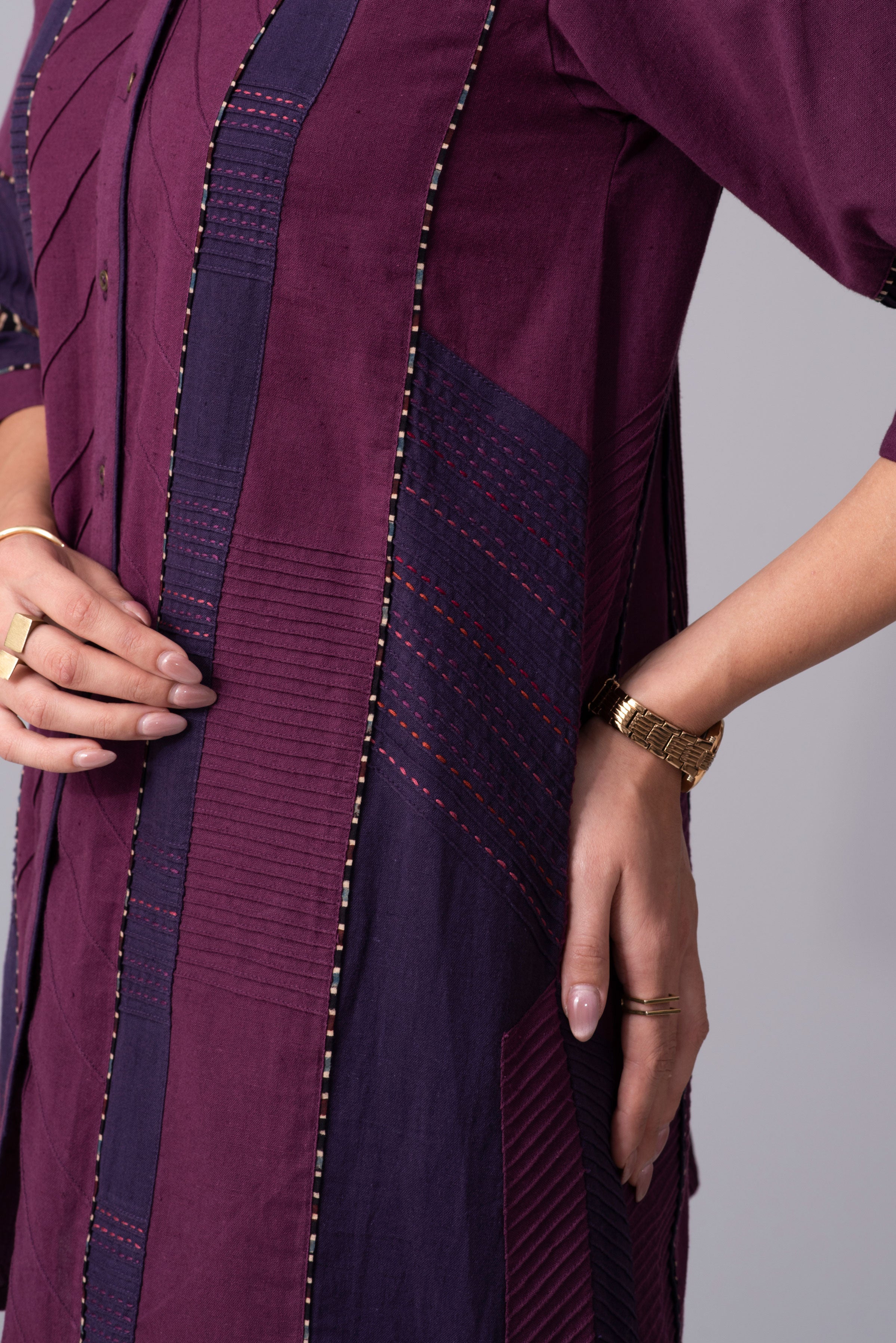 Purple mirage detailed tunic