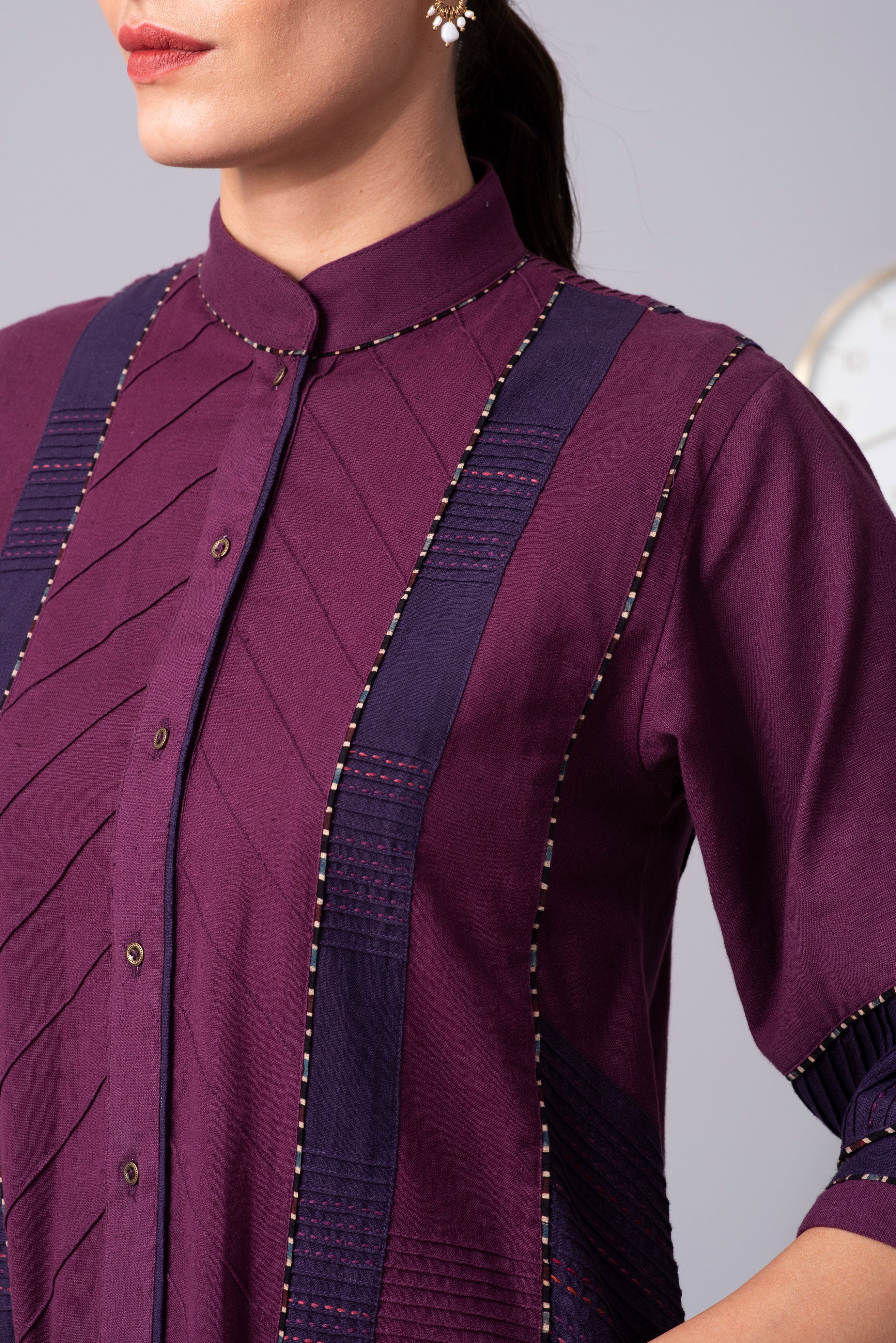 Purple mirage detailed tunic