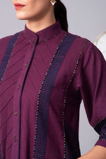 Load image into Gallery viewer, Purple mirage detailed tunic
