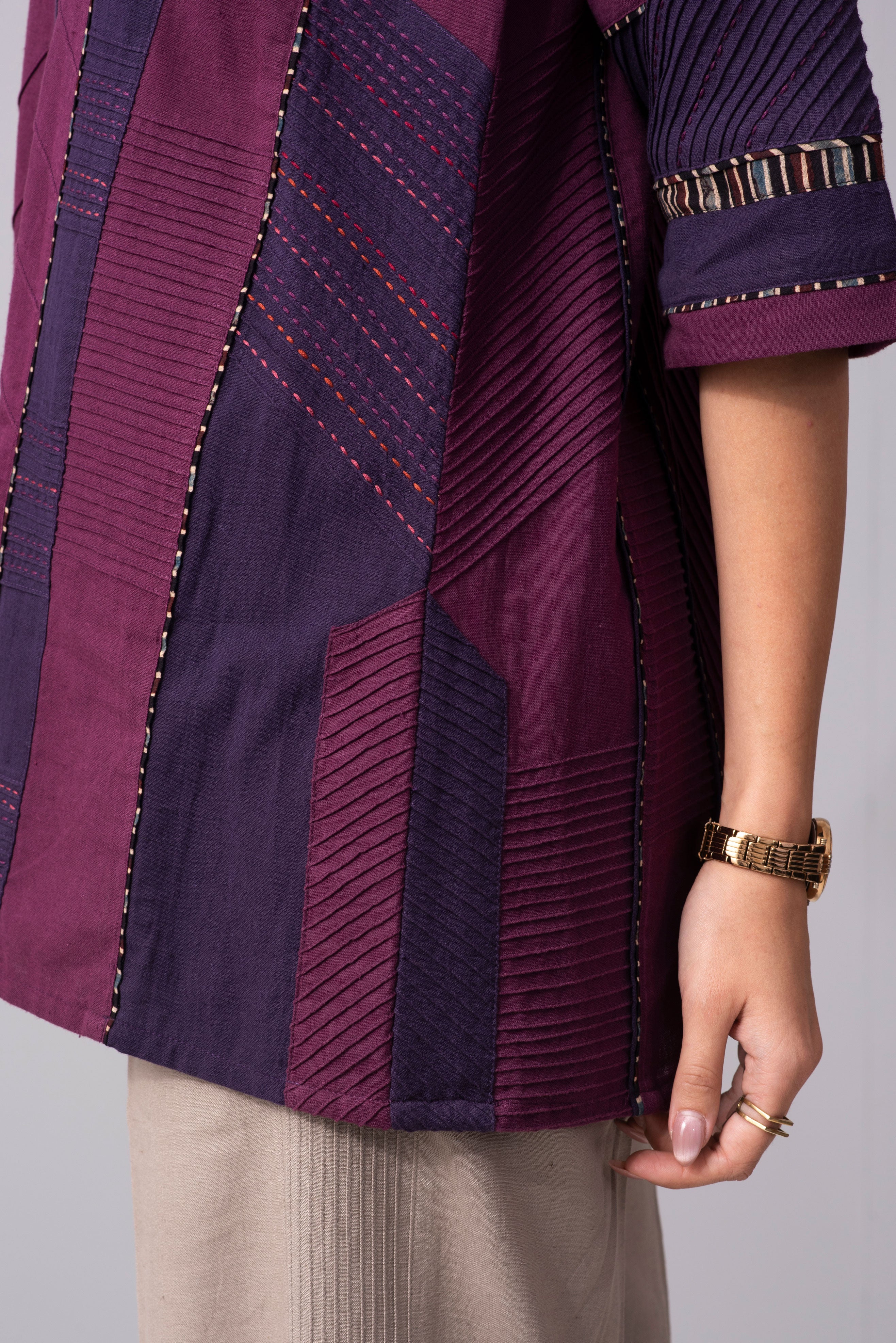 Purple mirage detailed tunic