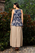 Load image into Gallery viewer, The Neel-Tara Smocked Peplum with Sandstone with Cotton Skirt