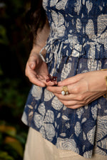 Load image into Gallery viewer, The Neel-Tara Smocked Peplum with Sandstone with Cotton Skirt