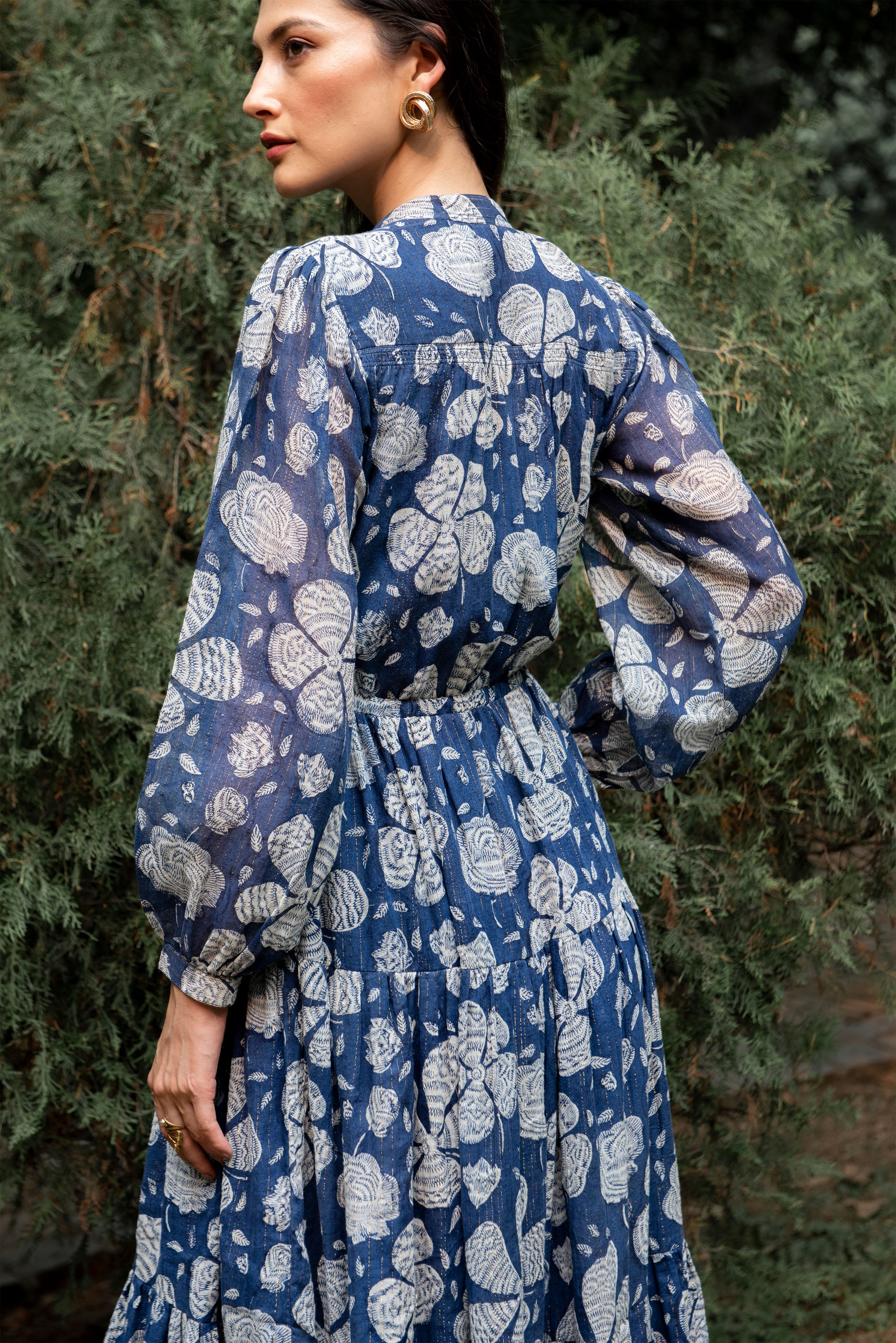 The Neelambar Gilded Tier Dress