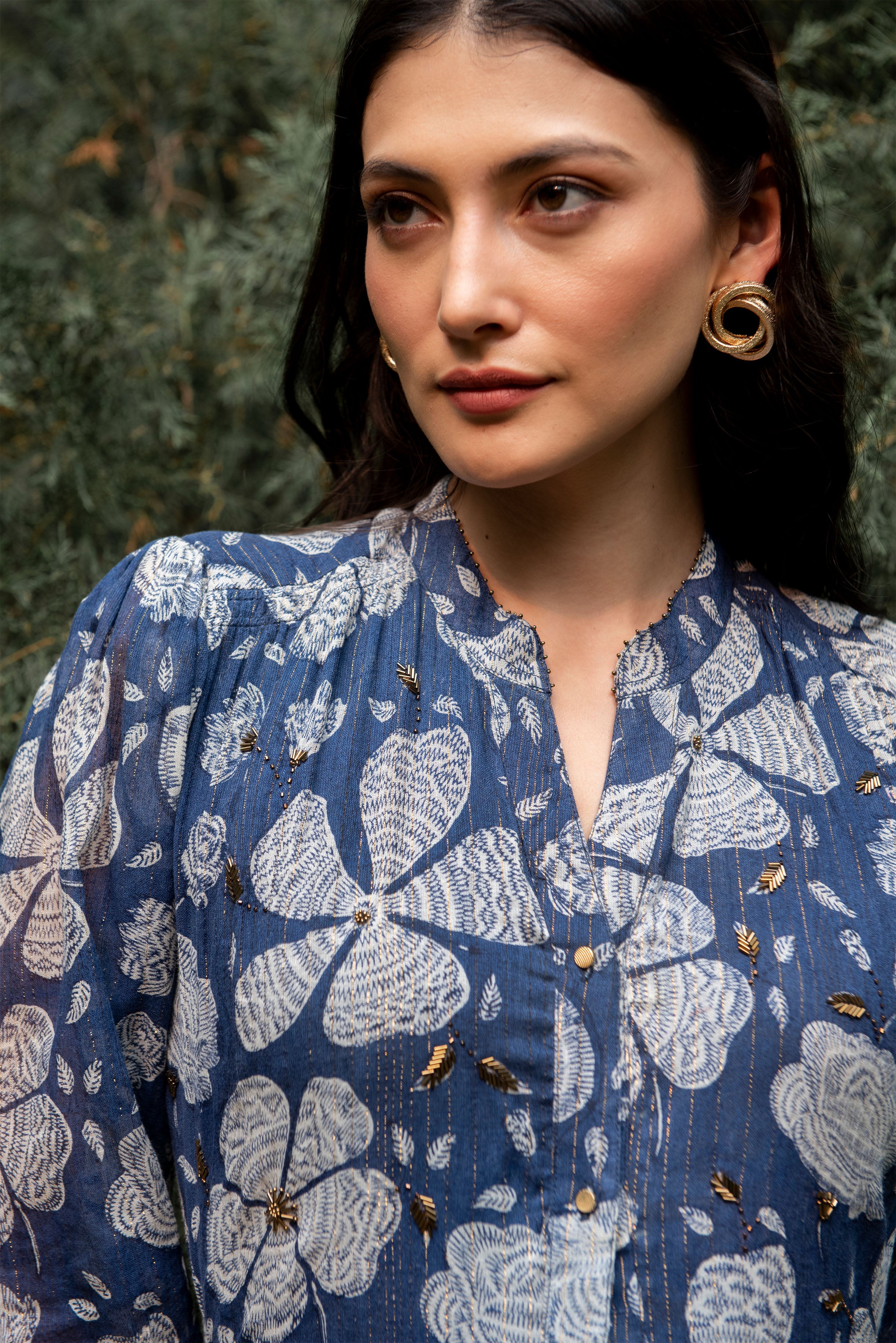 The Neelambar Gilded Tier Dress