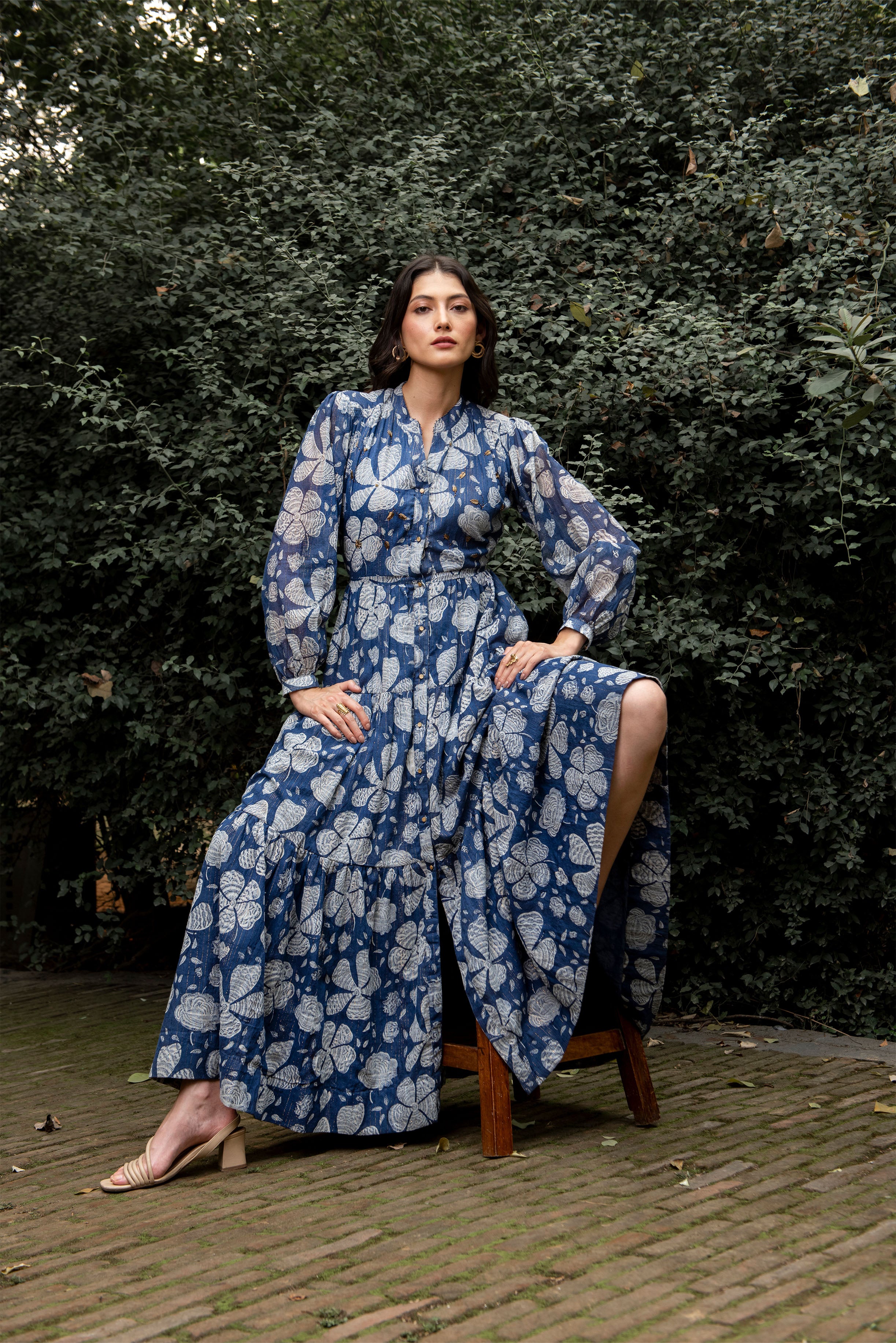 The Neelambar Gilded Tier Dress