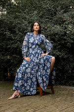 Load image into Gallery viewer, The Neelambar Gilded Tier Dress